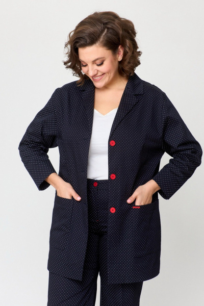 Жакет БелЭльСтиль 409-3_17_22 чернильно-синий - фото 4