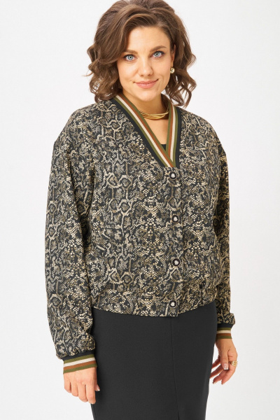 Жакет БелЭльСтиль 878-3_28_22 золото+черный - фото 7