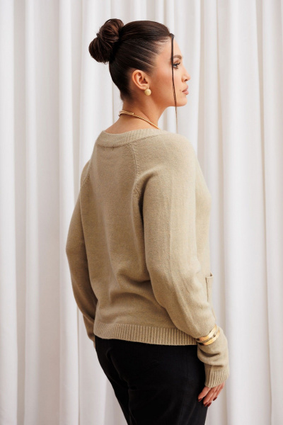 Джемпер Mislana т103 светлая_оливка - фото 5