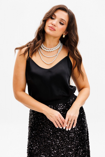 Топ Mislana 1164бл черный - фото 12