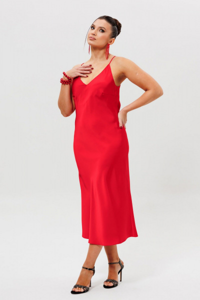 Платье Mislana 1158 красный - фото 2