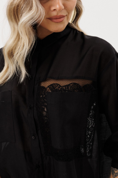 Блуза Ma Vie М-724-1 черный - фото 6