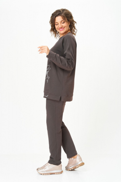 Брюки, свитшот STEFANY 2061-2 горький-шоколад - фото 5