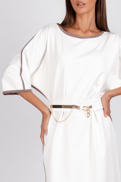 Платье, пояс VIZAVI 804 молочный - фото 5