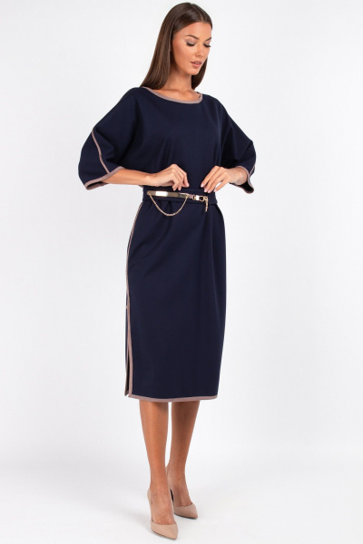 Платье, пояс VIZAVI 804 синий - фото 3