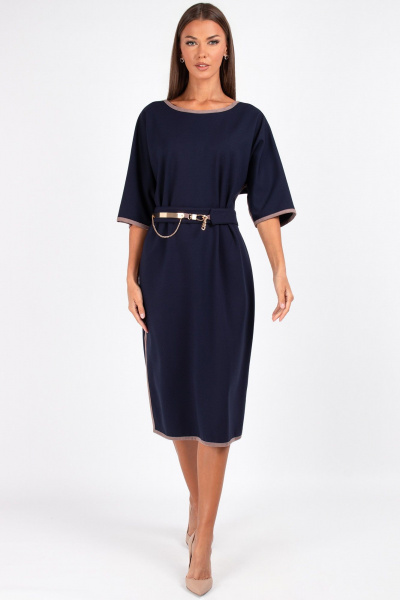 Платье, пояс VIZAVI 804 синий - фото 4