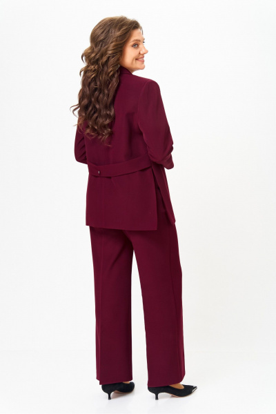 Брюки, жакет Vilena 1094 бургунди - фото 14