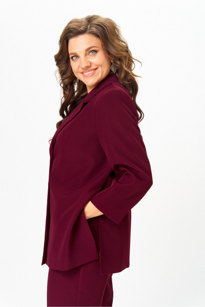 Брюки, жакет Vilena 1094 бургунди - фото 13