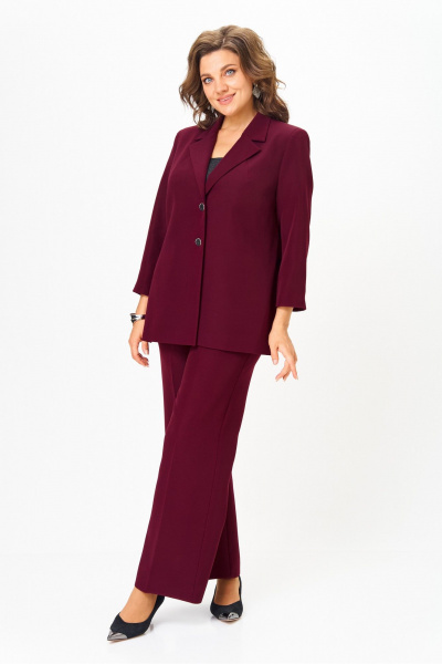 Брюки, жакет Vilena 1094 бургунди - фото 6