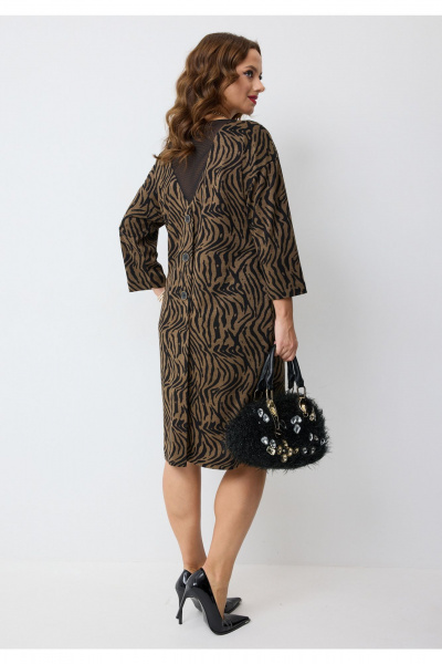 Платье Твой имидж 2274 шоколадный_с_принтом - фото 2