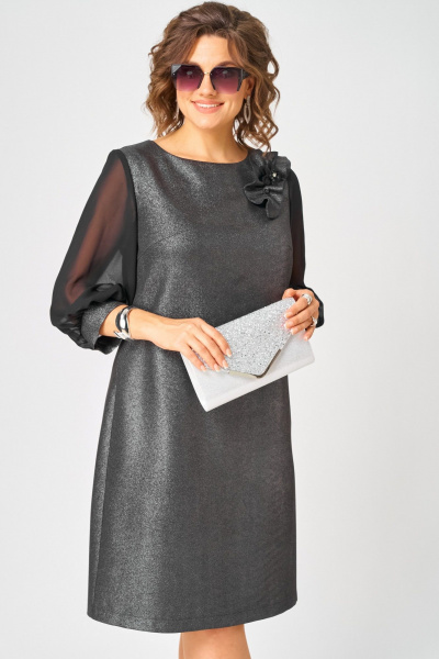 Платье EVA GRANT 7310D графит - фото 11