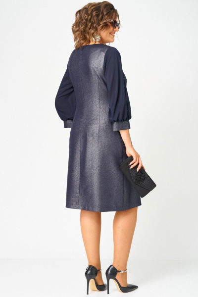 Платье EVA GRANT 7310D синий_баклажан - фото 11