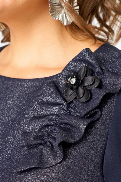 Платье EVA GRANT 7310D синий_баклажан - фото 10