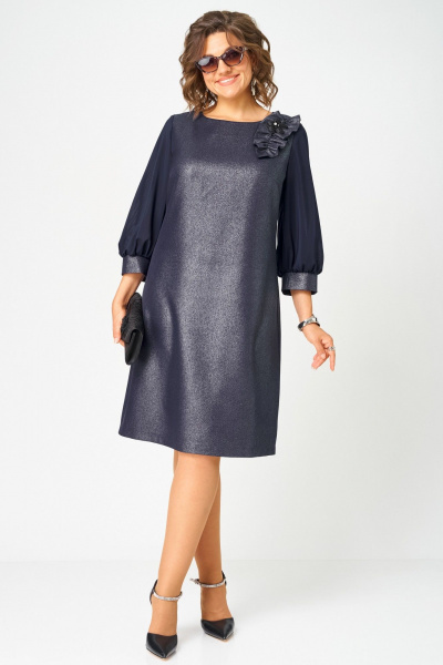 Платье EVA GRANT 7310D синий_баклажан - фото 7