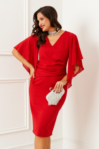 Платье Beautiful&Free 6384 красный - фото 2