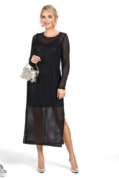 Платье Alani Collection 2481 черный - фото 1