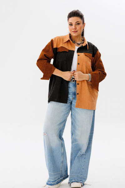 Рубашка Anelli 1748 оттенки_карамели - фото 10