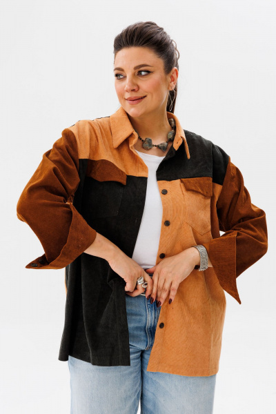 Рубашка Anelli 1748 оттенки_карамели - фото 6