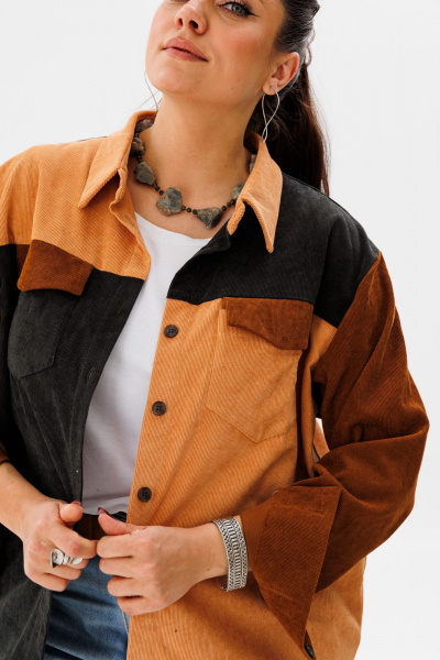 Рубашка Anelli 1748 оттенки_карамели - фото 4