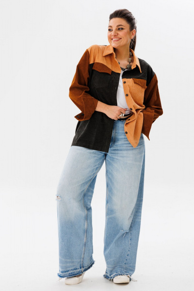 Рубашка Anelli 1748 оттенки_карамели - фото 3