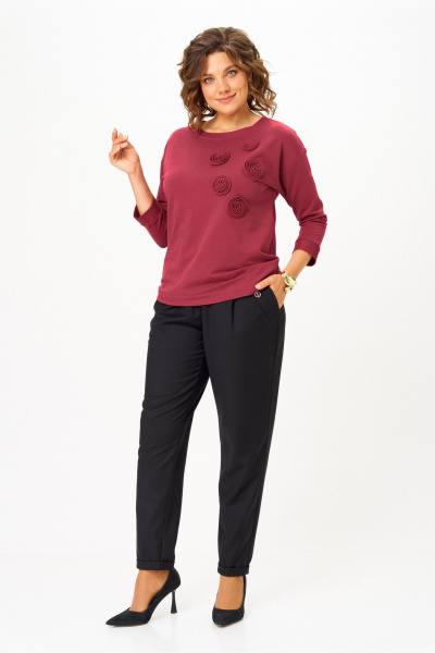 Джемпер Rumoda 2268 бордовый - фото 8