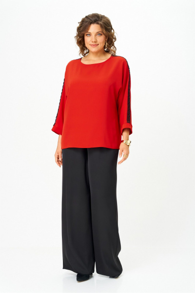 Блуза, брюки Rumoda 2275_дл. красный-черный - фото 8