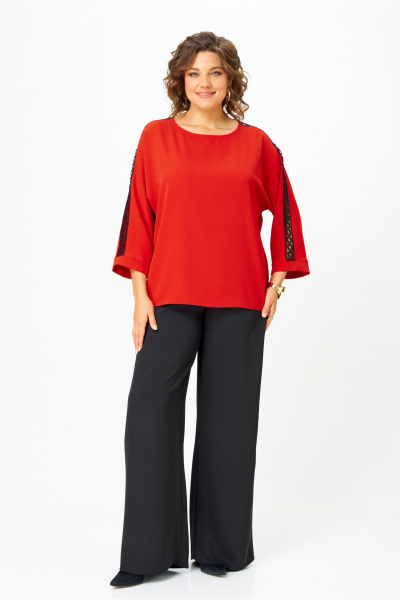 Блуза, брюки Rumoda 2275_дл. красный-черный - фото 1