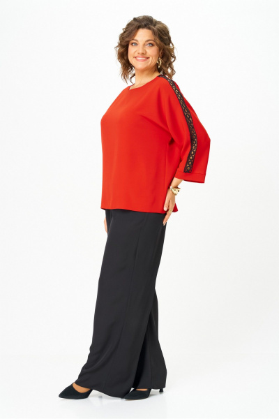 Блуза, брюки Rumoda 2275_дл. красный-черный - фото 4