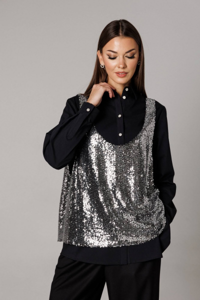 Блуза, майка Ларс Стиль 1168 черный - фото 2