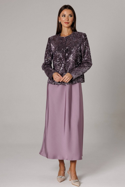 Жакет, платье Ларс Стиль 1154 лиловый - фото 3