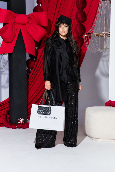 Блуза, брюки, топ Vittoria Queen 26853 черный - фото 6