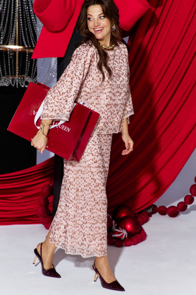 Блуза, юбка Vittoria Queen 27263 розовый - фото 3