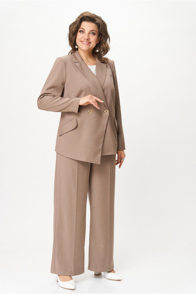 Брюки, жакет БАГРЯНИЦА 5093 капучино - фото 1