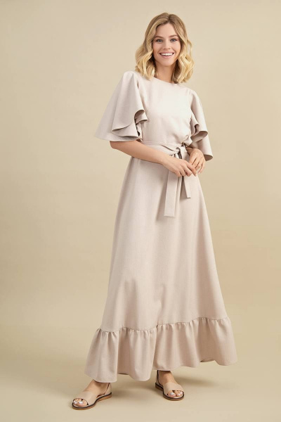 Платье Rivoli 7074 крем-брюле - фото 2