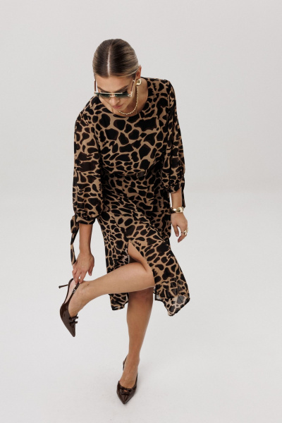 Платье Anelli 1733 графичный_леопард - фото 6