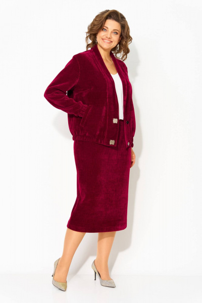 Жакет, юбка Liliana 1487 винный - фото 8