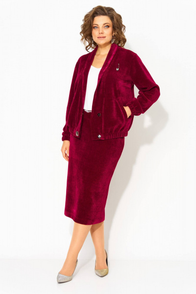 Жакет, юбка Liliana 1487 винный - фото 7
