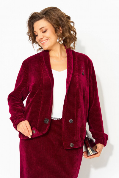 Жакет, юбка Liliana 1487 винный - фото 4
