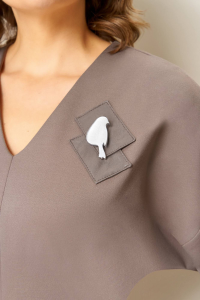 Платье VOLNA 1443 бежевый - фото 3