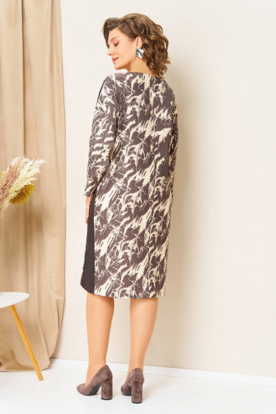 Платье VOLNA 1452 шоколадно-бежевый - фото 3