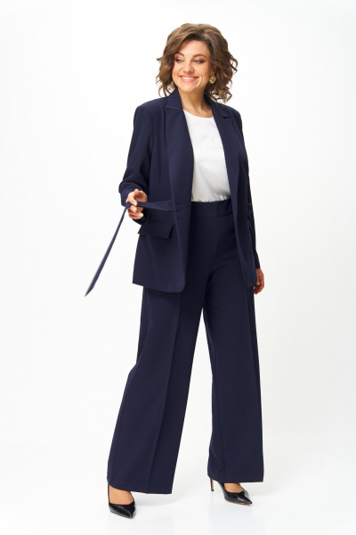 Брюки, жакет ANASTASIA MAK 1277 синий - фото 14