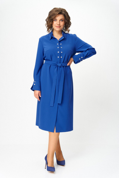 Платье ANASTASIA MAK 1296 василек - фото 6