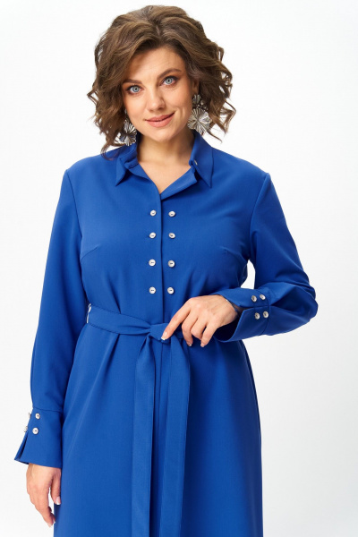 Платье ANASTASIA MAK 1296 василек - фото 3