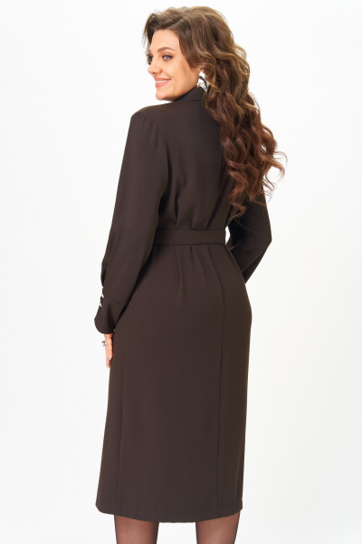 Платье ANASTASIA MAK 1296 коричневый - фото 13