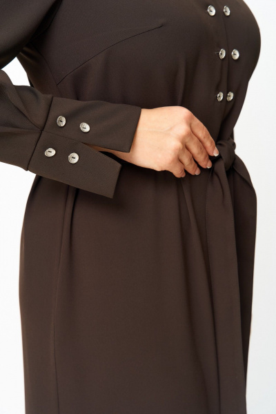 Платье ANASTASIA MAK 1296 коричневый - фото 6