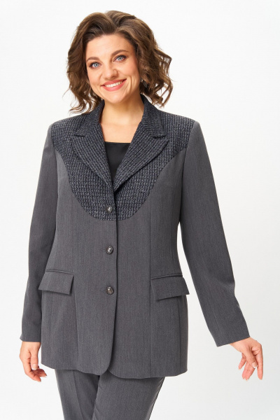 Брюки, жакет ANASTASIA MAK 1297 серый - фото 16