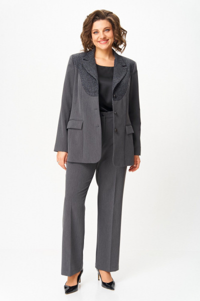 Брюки, жакет ANASTASIA MAK 1297 серый - фото 11