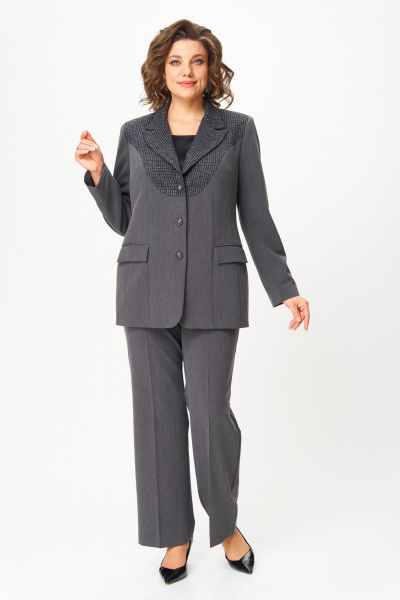 Брюки, жакет ANASTASIA MAK 1297 серый - фото 10