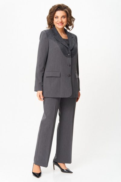 Брюки, жакет ANASTASIA MAK 1297 серый - фото 9