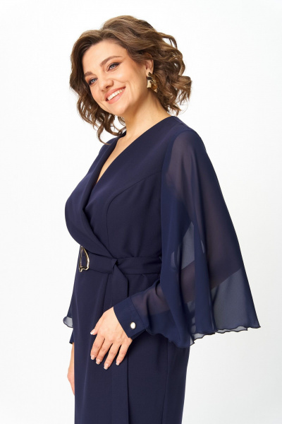 Платье ANASTASIA MAK 1299 синий - фото 5